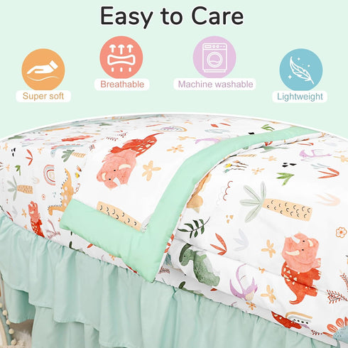 Set 3 Set Baby Bedding for Boys Girls, Pieces Nursery Bedding for Newborn Infant, Includes Comforter, Fitted Sheet, Bed