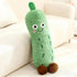 16" PEACH CAT Pickle Stuffed Animal Cute Cucumber Plush Pillow Soft Plant Plushies Toys Gifts for Kids Green
