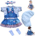 Reborn Baby Doll Clothes for 17-22 Inch Newborn Girl, Outfit Accessories with Denim Skirt 5pcs Set