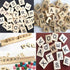 300PCS Wooden Tiles, Letters for Crafts, Alphabet Coasters Making