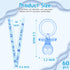 60 ZYFLSQ Pieces Baby Shower Pacifiers Necklace, Acrylic Pacifier Necklaces for Baby Shower Games Boy Charm, Party