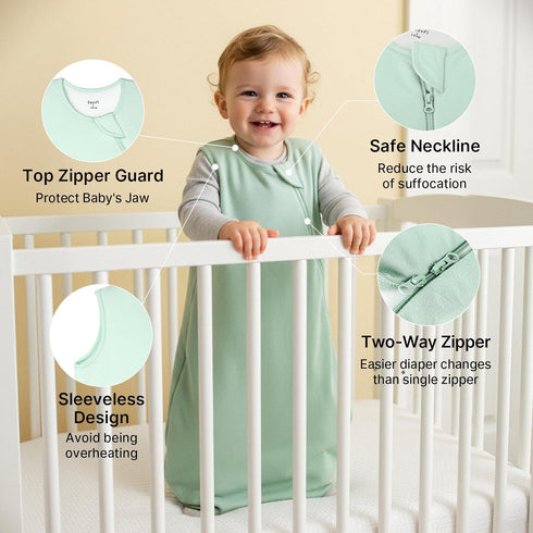 3-6 0-3 1.0 2-Way (2 Pack) Supersoft Rayon Made from Bamboo Sleep Sack Months Newborn Sleep Sack Months Tog Baby