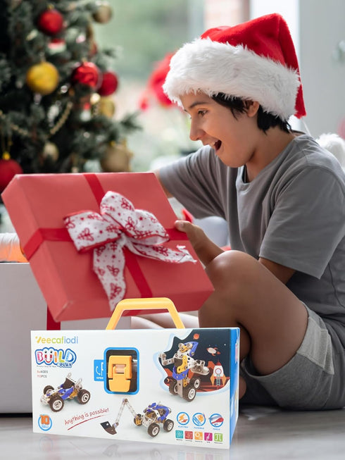 STEM Toys for Boys Age 5-8, 10 in 1 Electric Building Toys for Kids, Educational Racing Construction Kit