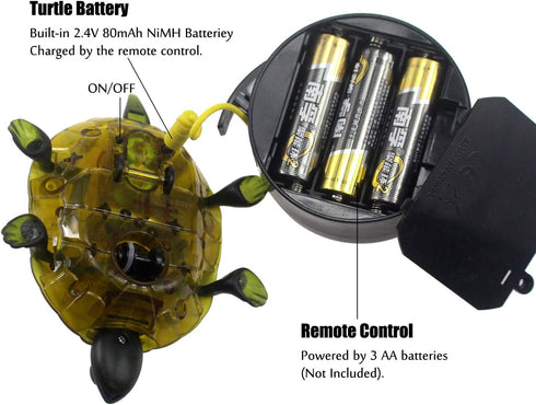 Remote-Controlled Tortoise Toy Car for Kids - Brown
