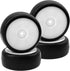 Plastic Wheel Rims 12mm Hex Hub & Rubber Tires with Foam, Compatible with HSP Tamiya HPI Kyosho 1/10 RC