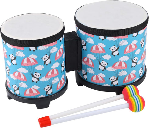 Bongo Floor Tom Drums Set for Kids: Childrens Drum Percussion Music Instrument