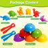 Counting Dinosaur Toys Matching Games with Sorting Bowls Sorting Toys for Toddlers Preschool Learning Activities for Math Color Sensory Montessori Fine Motor Skills Toys for 3 4 5 Years Old Boys Girls