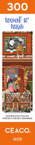 Ceaco - Woof N Wag - North Woof Inn - 300 Piece Jigsaw Puzzle for Kids and Adults