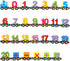 Wondertoys 27 PCS Wooden Magnetic Number Train Set Toy Compatible with Major