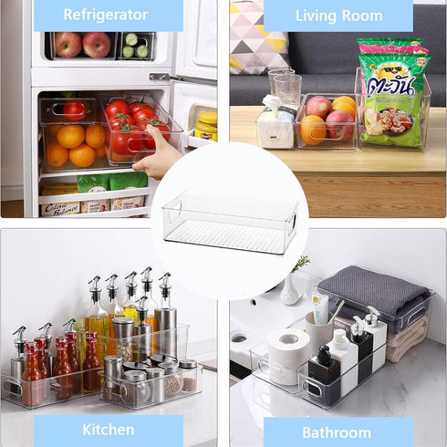 KPPTYTY Refrigerator&Countertop-3PC Baby Bottle Organizer, Plastic Storage Center for Baby Bottles and Food Jars