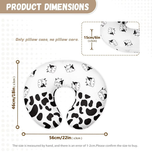 Urndoeng Baby Pillow Cover,Nursing Pillow Cover for Breastfeeding Pillow,Nursing Pillow Cover Girl,Cow Nursing Pillow