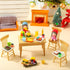 38 Pcs Miniature Food Toy, Dollhouse Accessories, Small Doll Food Set for Pretend Play Kitchen, Hamburger, Fries, Soda