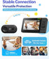 Elzeeo 1080P 32H Setup Wireless Baby Car Camera with Advanced Night Vision and Battery, No Wi-Fi Needed Easy Car Baby