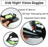 Yolyoo Night Vision Goggles, Adjustable Kids LED Goggles, Flip-Out Lights, Green Lens for Racing, Bicycling