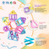 Set: 156Pcs 3+ MAGBLOCK Magnetic Building Blocks Magnetic Tiles Gifts with Car, Letter Card and Ferris Wheel, Upgrade