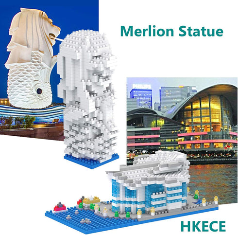 10 in 1 Mini City Architecture Building Blocks Set, 4500pcs World Famous Models DIY Gift