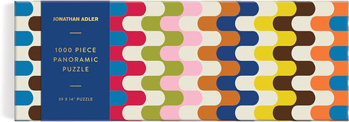 39" x 14" Landscape Puzzle, Chic and Modern Design Jonathan Adler Bargello 1000 Piece Panoramic Puzzle from Galison