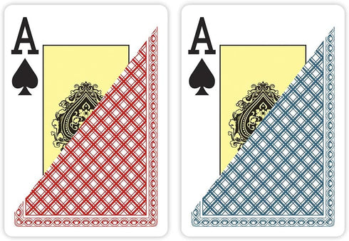 2 Decks of Waterproof 100% Plastic Playing Cards - Poker Size with Large Jumbo Index