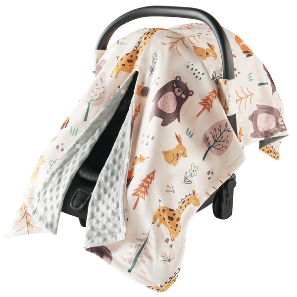 Babygreat Baby Car Seat Cover - Ultra Soft Minky Carseat Covers Baby with