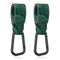 Baby Stroller Hooks for Hanging Bags, Universal Clips for Diaper Bag, Shopping Bag, Purse, Green Leaf, 2 Pack