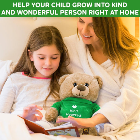 Bene Bear Teddy Bear Stuffed Animal Book and Plush Set - Teaches Kindness, Respect & Empathy