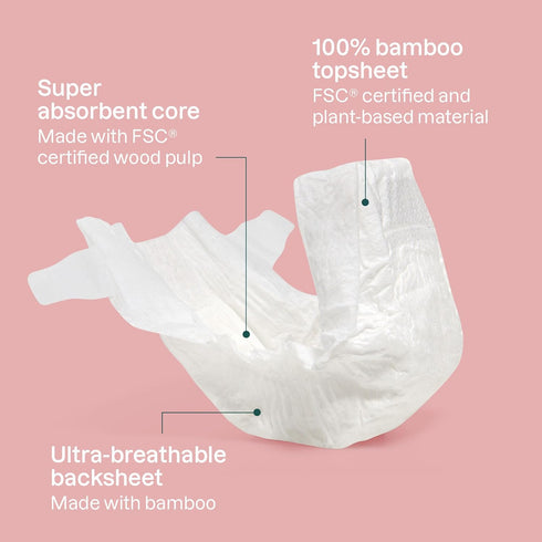 1/Newborn 9 lbs), 28 Count Attitude Eco-Conscious Disposable Diapers, EWG Verified, Size (< Ultra Absorbent for Baby