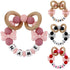 Personalized Baby Teether Ring with Name Custom Silicone Rattle Teething Bracelet with