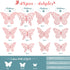 3D 3 4 48Pcs) Pink Butterfly Wall Decor Sizes Styles Butterfly Party Decorations Cake Decorations Removable Stickers
