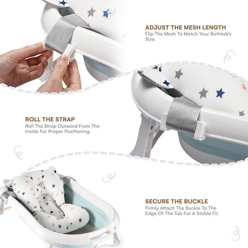 CHILDLIKE BEHAVIOR Baby Bath Tub Seat Cushion - Baby Sink Bath Cushion - Bathing Seat Support, Infant or Newborn Bath