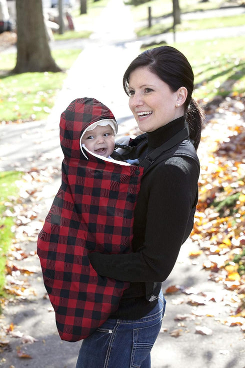 Red and Black Plaid Snuggle Cover for Babies