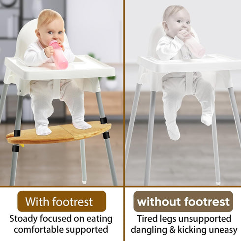 Adjustable Footrest for Antilop IKEA High Chair - Baby Bamboo Accessories