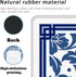 31.5" 31.5", Blue Chinoiserie Mahjong Mat x Vintage Blue Floral Non-Slip Noise Reduction Mahjong Table Cover