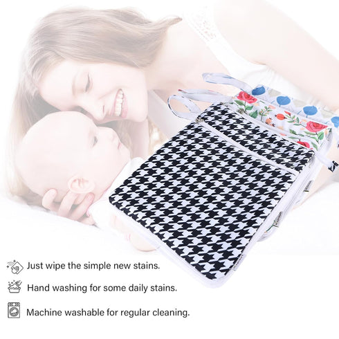 Breast Pump Bag Wet/Dry Bag with Preparation Place Mat, Waterproof Pump Parts Storage Bag for Moms Pumping at Work