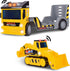 2-N-1 Sunny Days Entertainment Maxx Action Mega Mover Construction Truck and Trailer with Lights, Sounds and Motorized