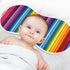 Set 1, 11 x22 Inch Kigai Mexican Serape Stripes Colorful Muslin Baby Burp Cloths, Large Absorbent Cotton Muslin Burp