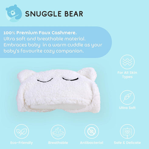 Snuggle Bear 0-6 Baby Swaddle Blanket Wrap Cute Newborn Bear Onesie Ultra Soft Essential Wearable Swaddling Receiving