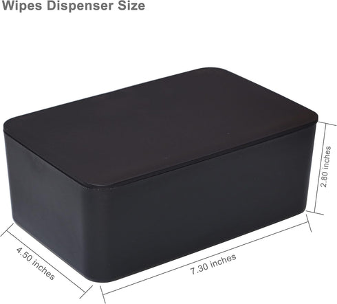 Stylish Black Diaper Wipes Holder - Versatile Tissue Storage Box for Home, Office, and Cars