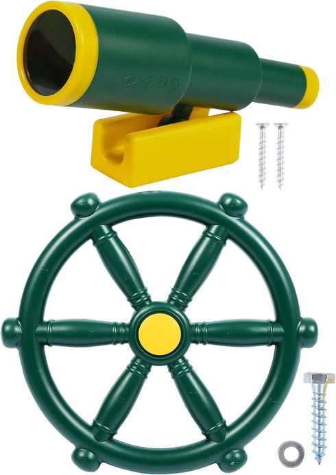 RedSwing Playground Accessories for Kids, Play Set Attachments with Pirate Ship Wheel and Telescope for Outdoor