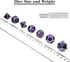 Purple Metal Dice Set D&D - 7 Die Enamel Polyhedral Dice Set with Metal Tin for Role Playing Game