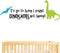 Dinosaur Wall Decals for Kids, "I Count Dinosaurs Not Sheep" Vinyl Stickers for Baby Boys, Nursery Decor, Quote A32
