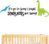 Dinosaur Wall Decals for Kids, "I Count Dinosaurs Not Sheep" Vinyl Stickers for Baby Boys, Nursery Decor, Quote A32