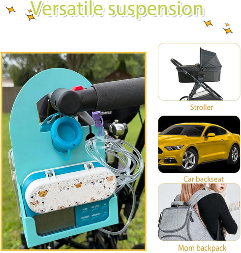 DMERHAC G-Tube Feeding Pump Organizer Holder for Infinity Feeding Pump - Lightweight Durable with Built-in Tubing Coil