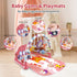 GUGUKUKU Tummy 0 3 6 9 12 Baby Gym Play Mat, Piano Kick and Play Lights and Music Time Toys Infant Musical Activity Gym