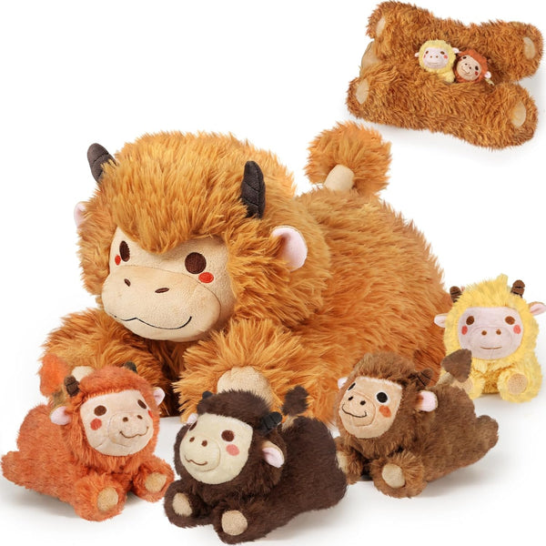 KMUYSL Highland Cow Stuffed Animal for Girls Ages 0 1 2 3
