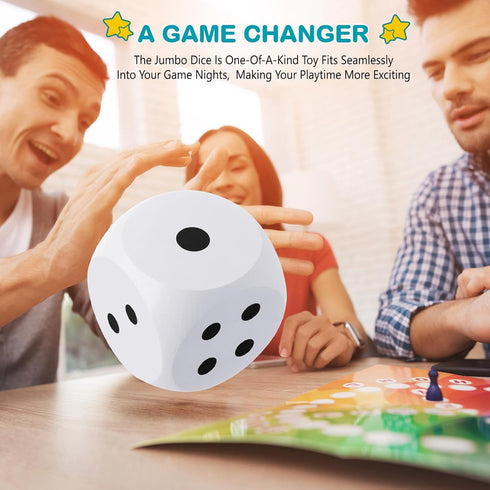6 Inches Sessions(Multicolor,4 Shappy Foam Dice Fun Filled Large Educational Toy Kawaii Giant Dice Decorative Eva Foam