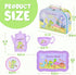 Set Set, 3 4 5 6 Lajeje Dinosaurs Tea Party for Little Girls, Pretend Plastic Teapot Princess Tea Time Play Kitchen Toy