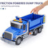 haomsj Big Dump Truck Toy Light Up & Moveable Lifting Back Garbage Push and Go Car Plastic Beach Construction Toy