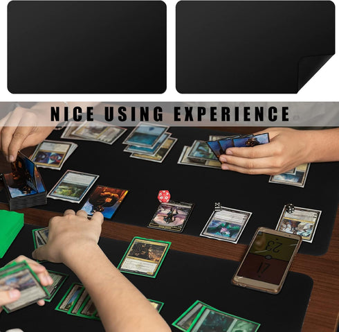 4 Pcs Card Game Mats 24 x 14 Inch - Smooth Playing Card Mat for Tabletop Games