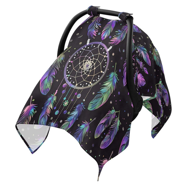 Purple Feather Dreamcatcher Infant Car Seat Cover Baby Stroller Carseat Covers Canopy
