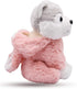 BABOLI 10 Inches Cuddly Husky Stuffed Animals Soft Toys with Adorable Bunny-Style Clothes Super Cute Husky Dog Plush